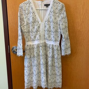 Mini floral designs with 3/4 lace ruffled sleeves